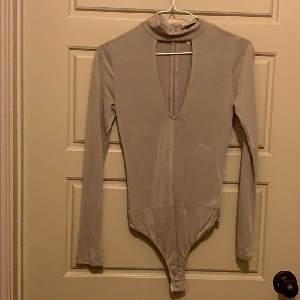 Light brown long sleeve body suit